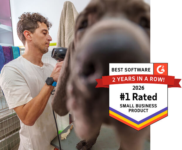 2025 G2 Best Software #1 rated small business product award badge.
